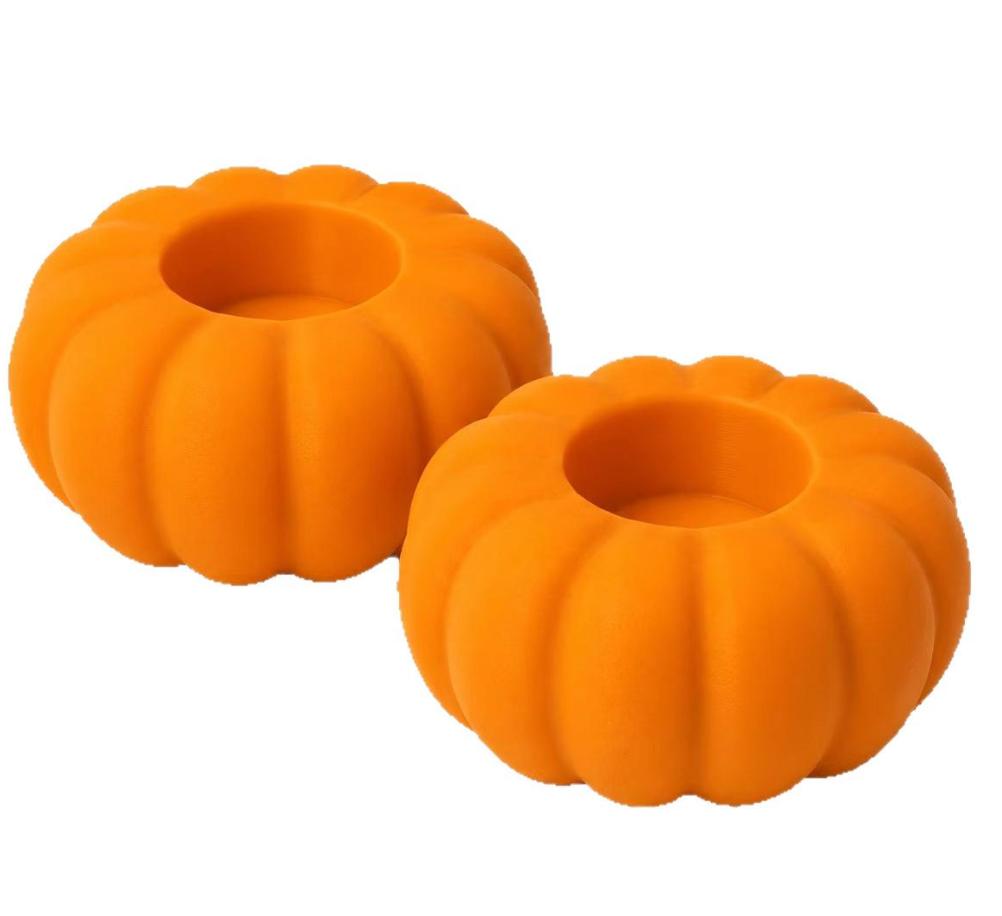 3D Printed Halloween Pumpkin Candle Holder Decor Ornament Pumpkin Shape Festival Table Decoration