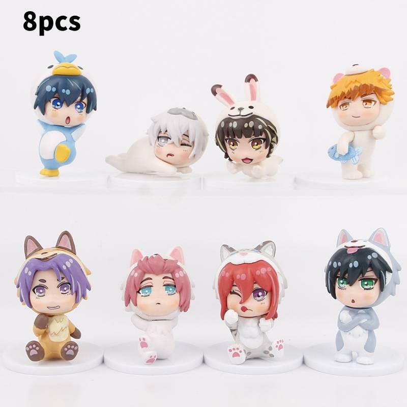 

Blue Action Lock Figure Cartoon Model Toy Decoration Doll Children Gift Ornament