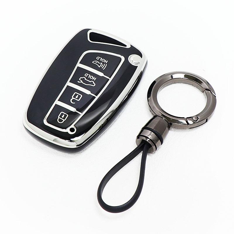 4 Buttons For Hyundai Azera Santa Fe Sport Ix45 Equus Centennial Genesis G80 Grandeur Tpu Keyless Shell Fob Car Key Case Cover