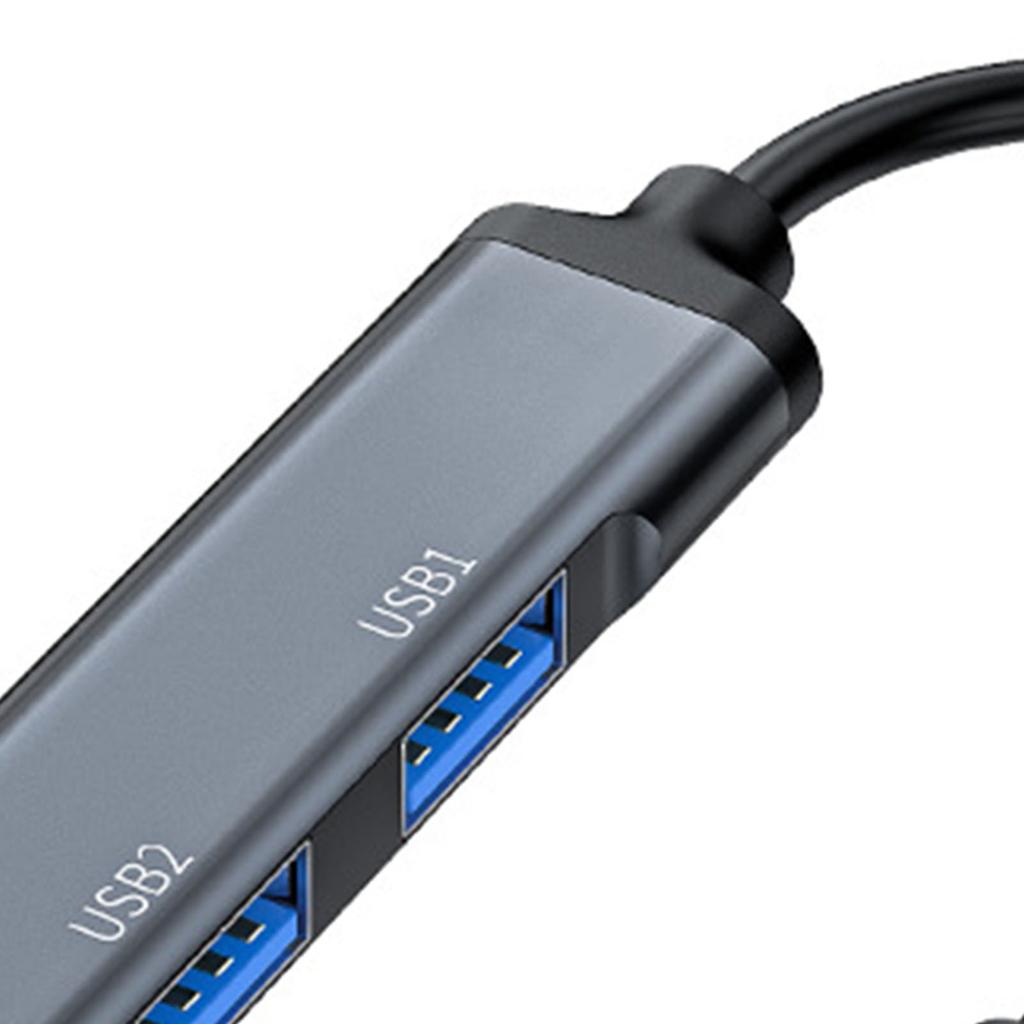 Externe Soundkarte USB-Hub 480Mbps mit 3 USB 2.0-Anschlüssen 3,5mm Soundanschluss USB 2.0-Hub für Win10