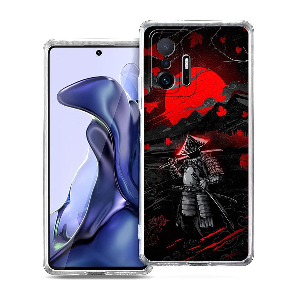 Japan Redsun Samurai bushido Phone Case For Xiaomi 14 13 12 Lite Mi 11 11X 13T 12T For Poco X5 X4 X3 NFC F5 F4 M4 Pro 5G Cover