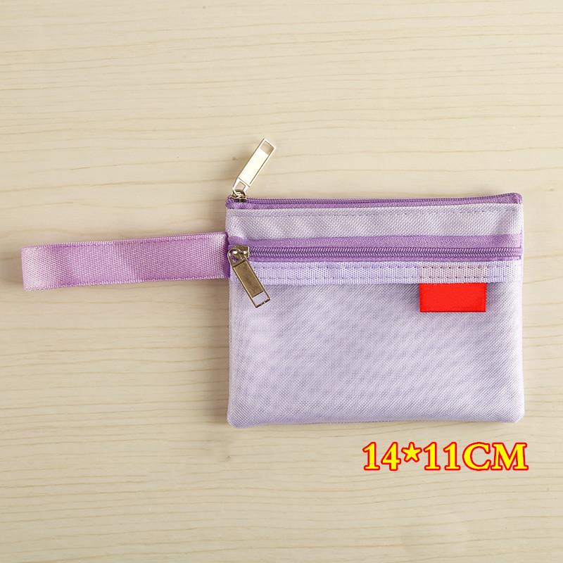 

Красочная двухслойная прозрачная мини-сумка на молнии ID-карта Банковская карта Органайзер для кредитных карт Милый кошелек для монет Ключ для наушников Чехол с линией даты