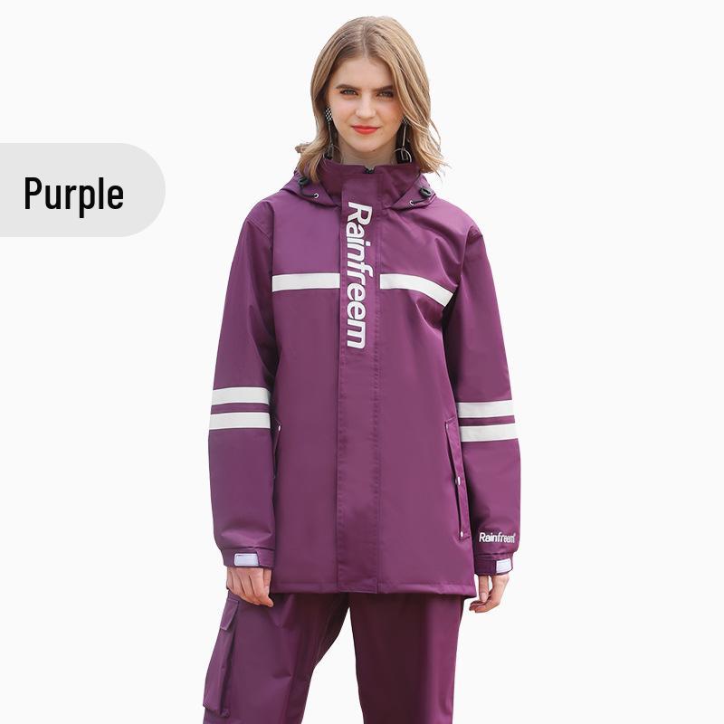 Qinfeiman Set Pelerină de Ploaie și Pantaloni Motocicletă Strat Dublu pentru Mers în Aer Liber