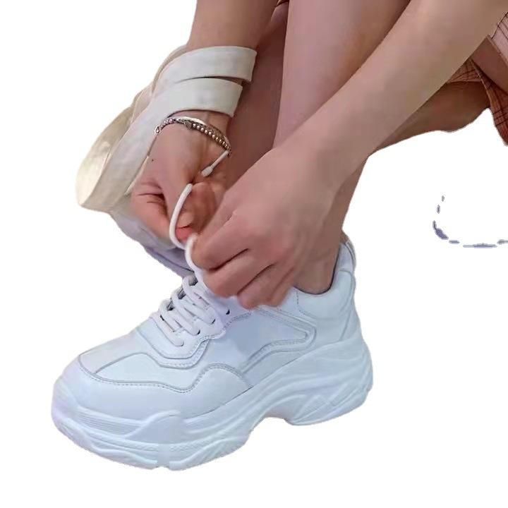 Dad Shoes Women's Spring and Autumn New Student Thin Sports Shoes Women's Casual Shoes Thick Sole