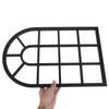 Extra Large Window Shaped Wall Decal Self Adhesive Wooden Frame Decor for Living Room Bedroom Indoor Space Rustic Farmhouse Vibe