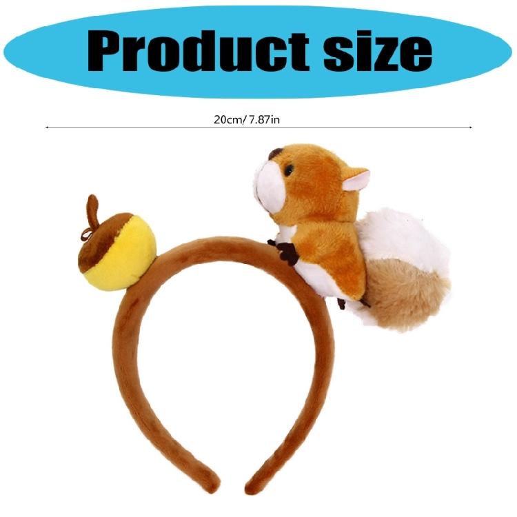Squirrel Anime Acorn Headpiece for Party Stage Birthday Face Wash Hairbands Stage Headwear Photo Props