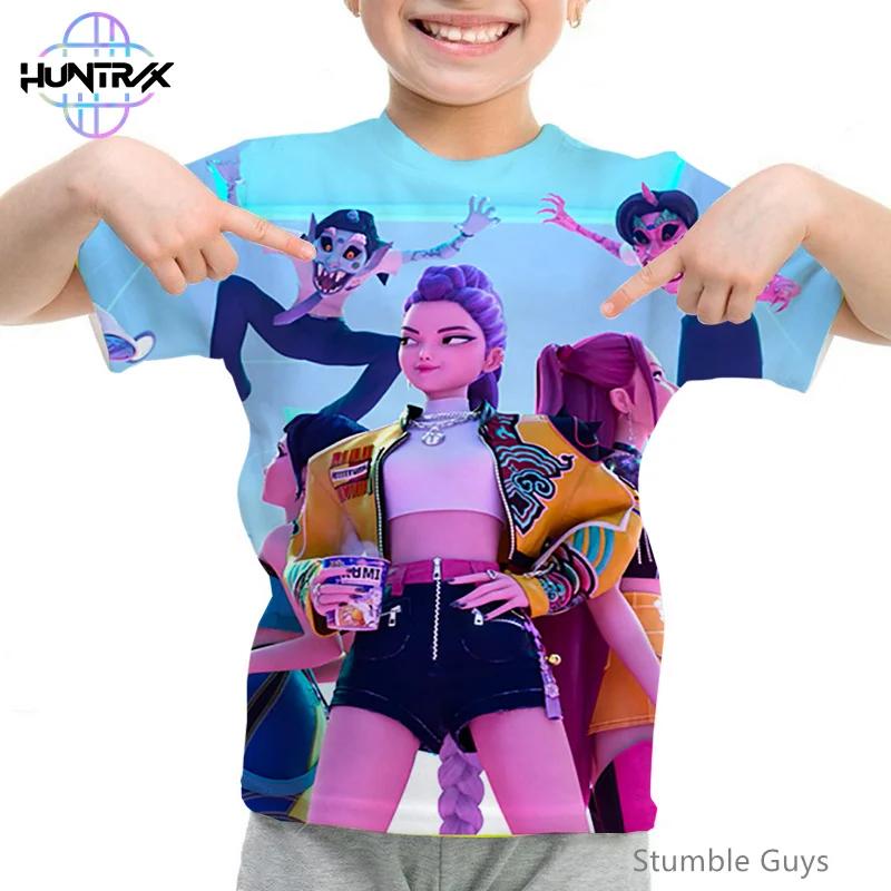 Anime clothing, men's and women's casual fashion, 3D short sleeved summer boy and girl T-shirt
