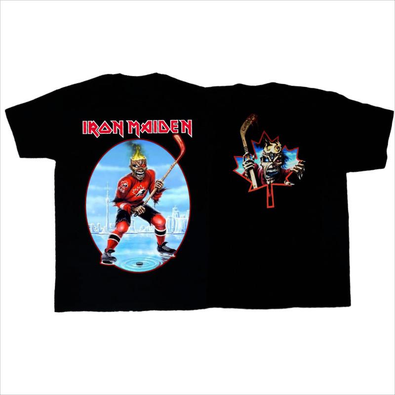 IRON-MAIDEN Hockey 2 Sided T-shirt Short Sleeve TEE