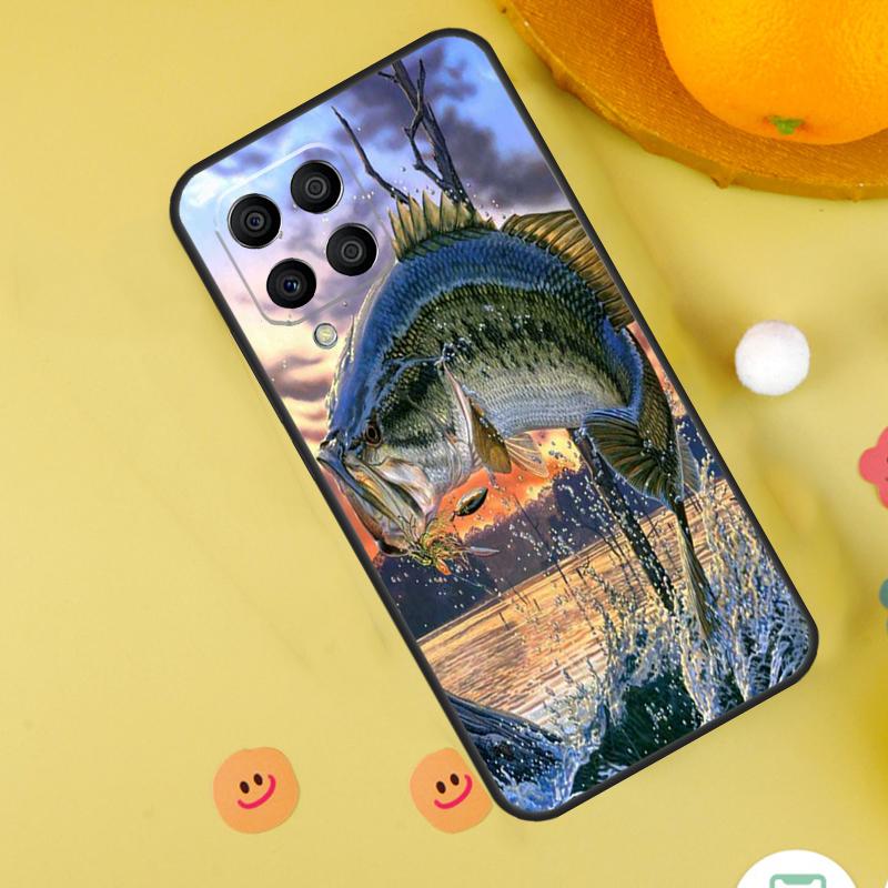 Bass Fishing Lake Fisherman Case For Samsung Galaxy M15 M35 M55 M11 M14 M34 M54 M31 M13 M53 M51 M12 M32 M52 M16 M36 M56