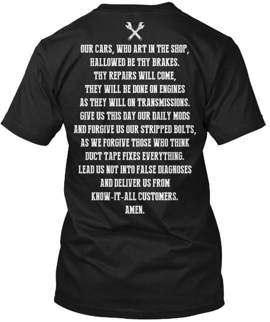 

The Mechanic S Prayer 100% Cotton T-shirt Mens Tees Top Made in the USA Size to 5XL M