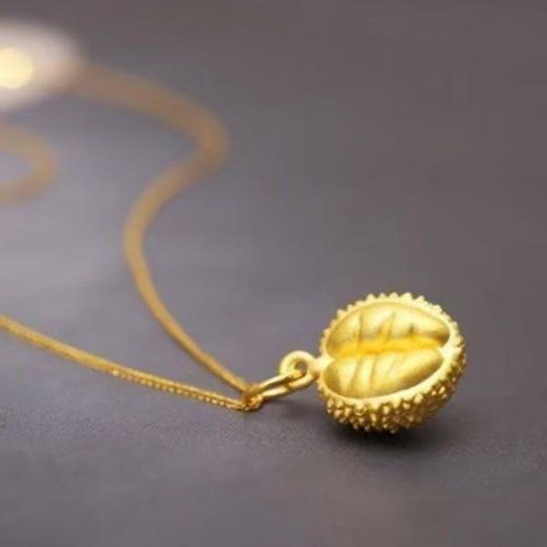 Durian Anhänger Halskette: Exquisite High-End Schlüsselbein-Kette