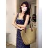 Fake two-piece sleeveless suspender floral dress women's summer new seaside vacation high-end long dress