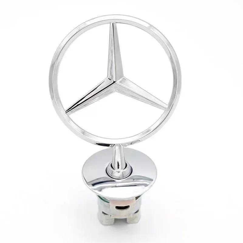 C200 E200 For Mercedes Benz Star Bonnet - Badge for Car Hood Front Chrome Logo Hood Marking for Benz C E S Class W204 W205 W212