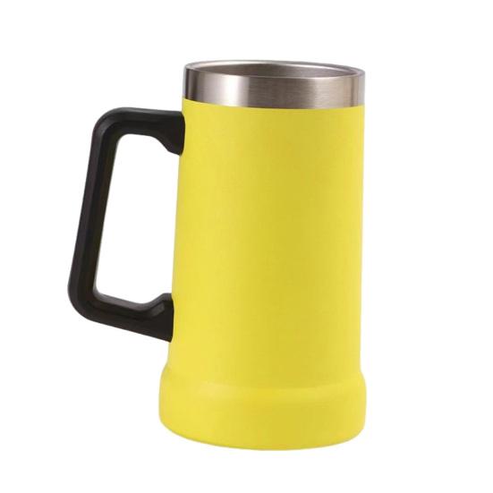 700 ml Beer Stein Izolace s dvojitou stěnou z nerezové oceli Hrnek na kávu Termohrnek na horké studené nápoje Velký grip Nerozbitný šálek na dobrodružné pití