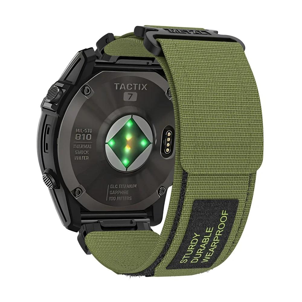 

Швидкознімний нейлоновий спортивний ремінець 22 мм Для Garmin Fenix 7X Pro 6X 5X 8X 8 Plus Tactix 7 AMOLED Epix Pro 51mm Enduro 2 26 мм Знімний ремінець QuickFit 26mm зелений