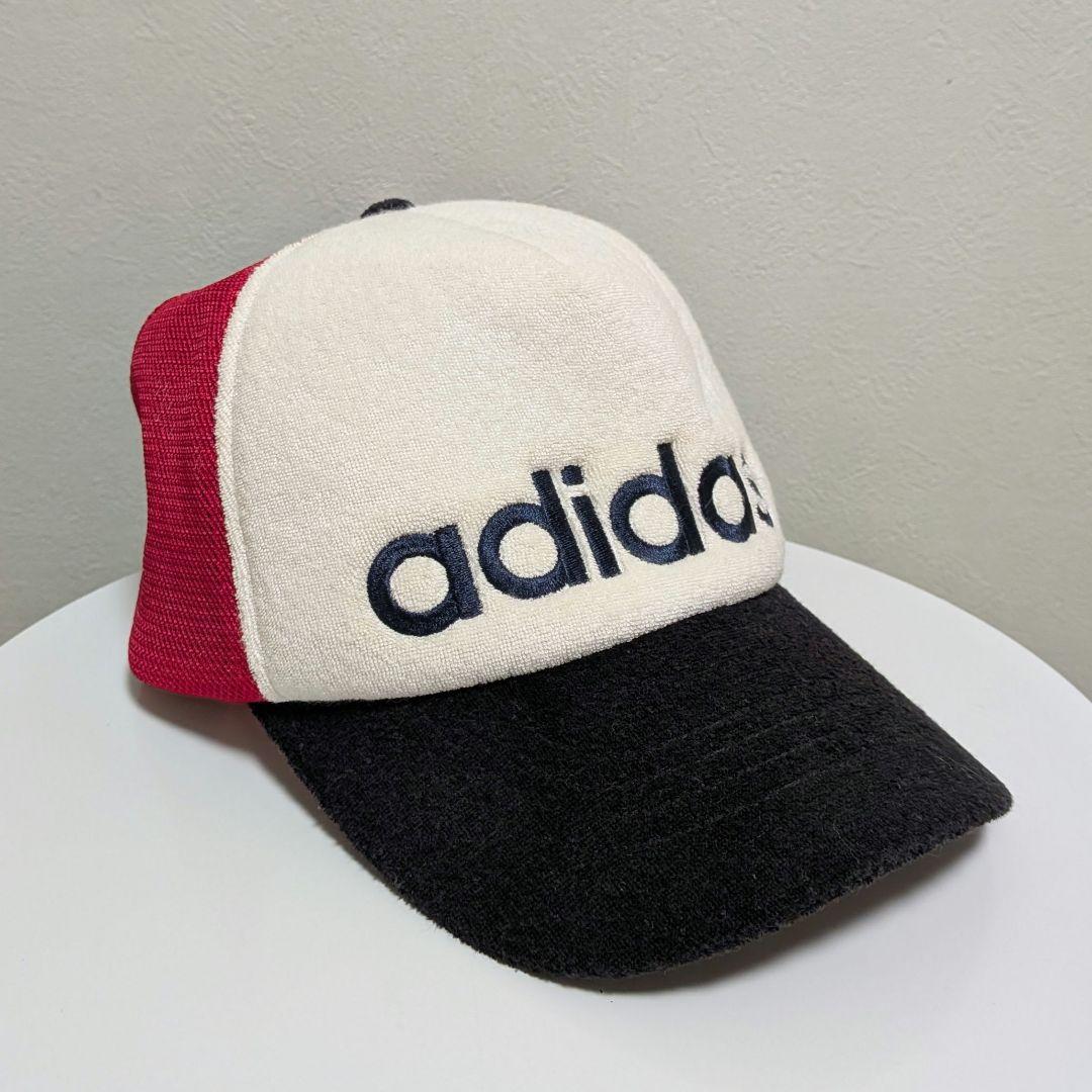 Used Good condition 90 s old adidas Mesh cap embroidered logo hat Cotton
