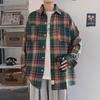 Men's High-End Plaid Oversized Shirt/Jacket, Hong Kong & Japanese Style, Unique Couple Design