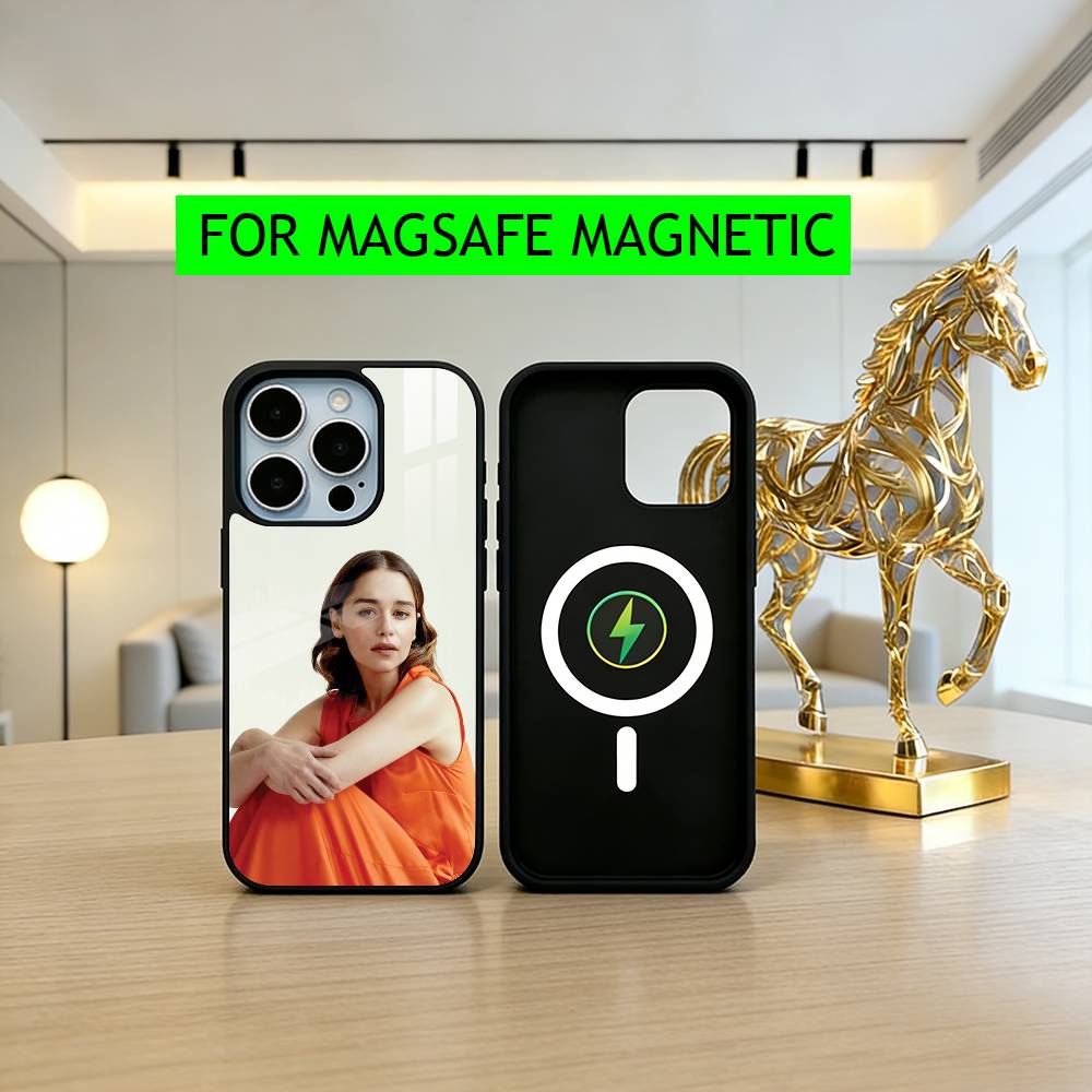 E-Emilia C-Clarke-ES Phone Case For iPhone17,16,15,14,13,12,11 Plus,Pro Magnetic For Magsafe Wireless Charging