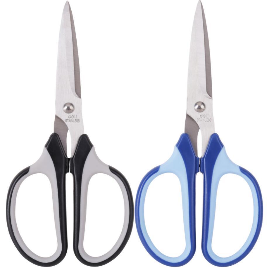 Deli Rustproof Black Blade Large Scissors, Stainless Steel Safety Scissors for Office and Household Paper Cutting