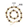 Retro Leopard Print Beaded Sweater Chain Light Luxury Maillard Exaggerated Punk Style Personalized Jewelry