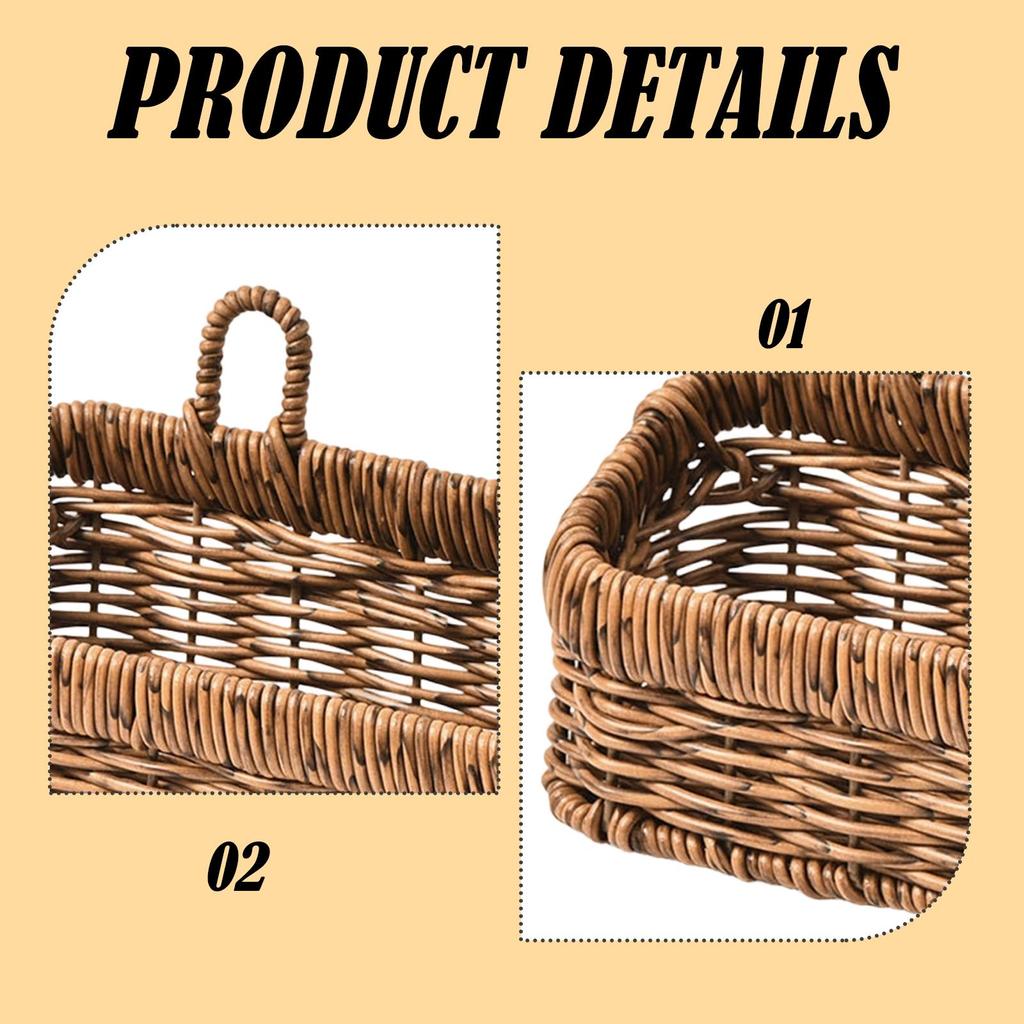 Kitchen Storage Basket with Handle Multifunctional Hanging Basket Organizer Container for Bathroom Fruits Ginger Garlic Plants