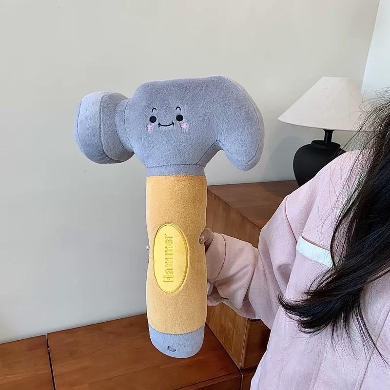 Martello Giocattolo Peluche Animale e Set Chiavi Inglesi per Bambini Regalo Creativo Animali di Peluche Interattivi