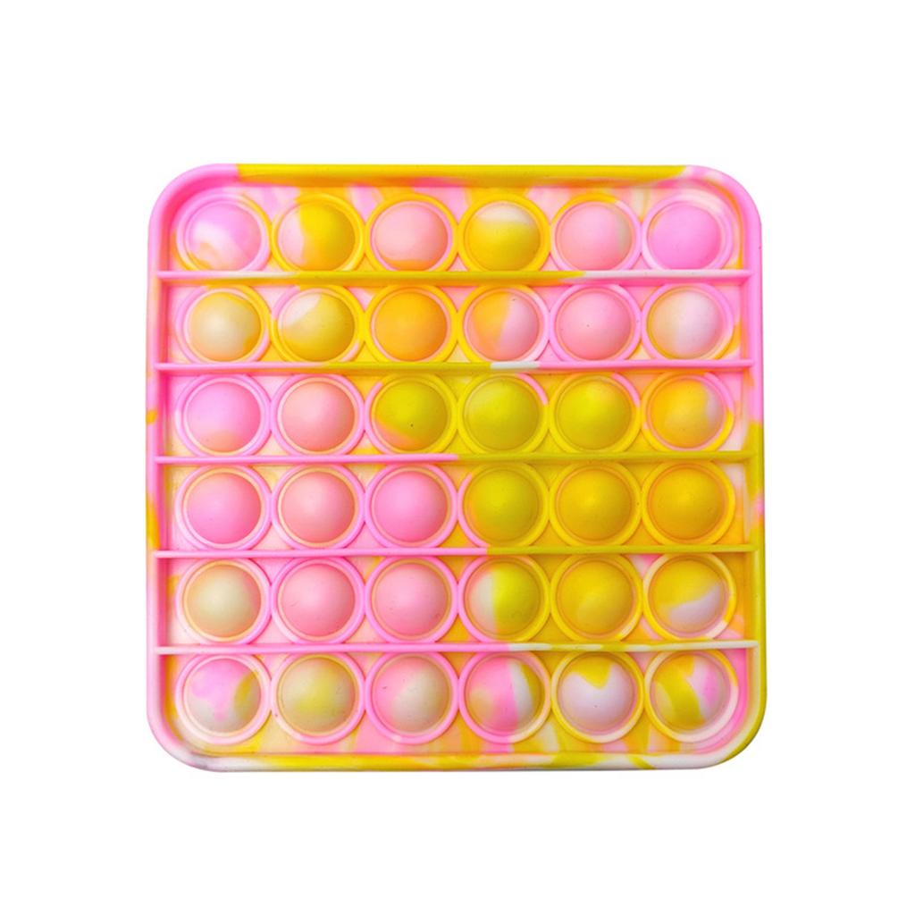 Round Push Pop Bubble Sensory Toy Silicone Fidget Stress Relief Tool for Anxiety and Focus with Durable Soft Material for Adults Kids