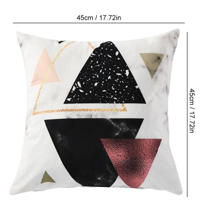 Housse De Coussin - Marbre - 4 Pcs - 45x45 Cm - Lavable Et Durable