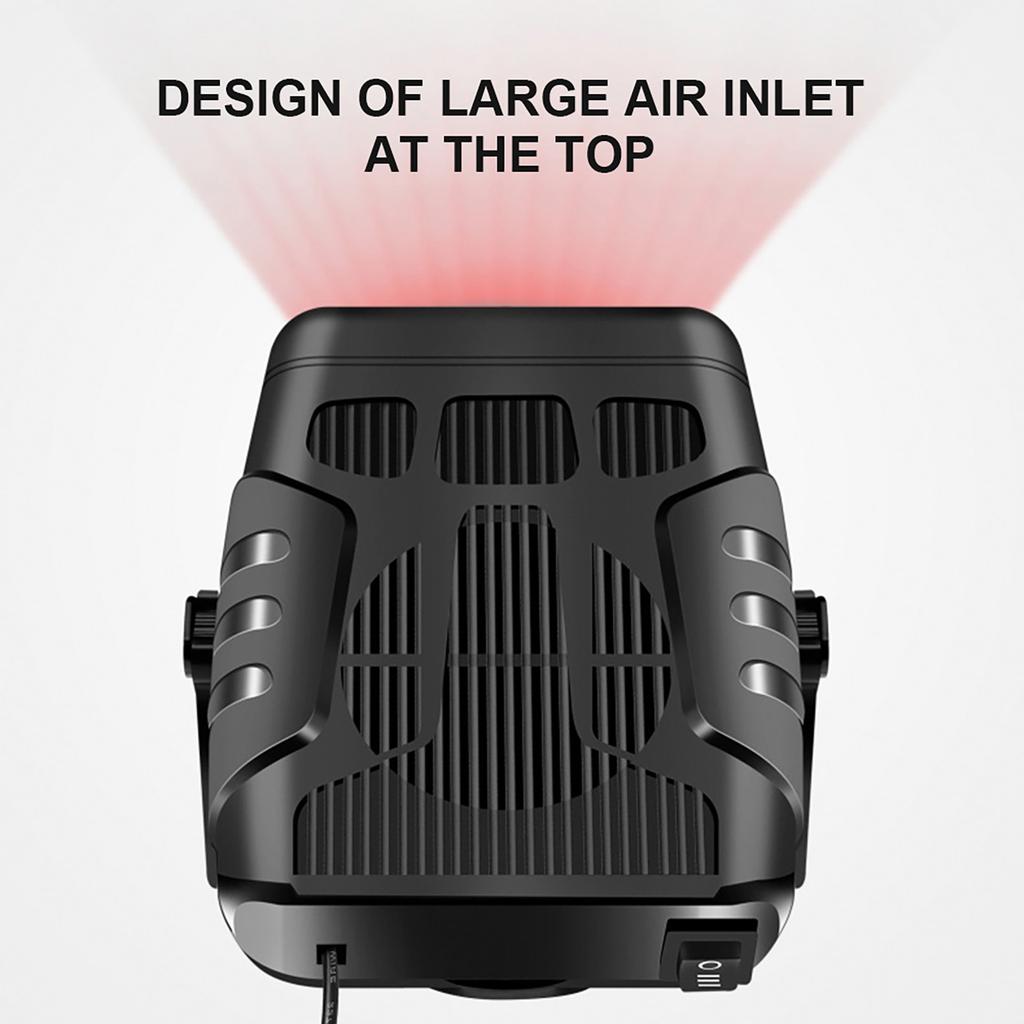 12V Portable Car Heater 2 in 1 Car Windshield Defogger Defroster Fast Heating Electric Heater Fan Anti-Fog Automobile Heater