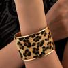 Minority Design Leopard Print Cuff Bangles Europe American Style Exaggerated Bracelet  Gift
