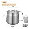 304 Stainless Steel Oil Storage Pot with Strainer