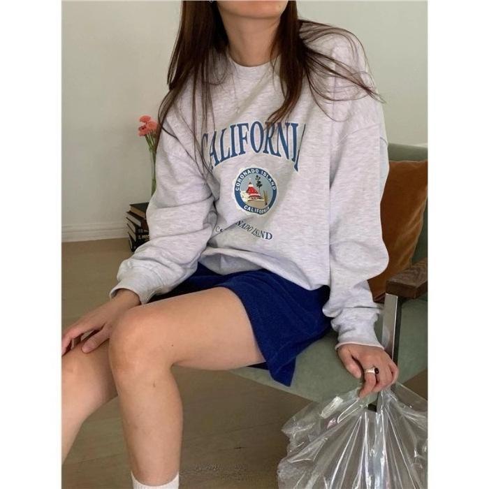 Moda damska Casual Wiosna Jesień Bluzki i koszule z długim rękawem i dekoltem w kształcie litery O