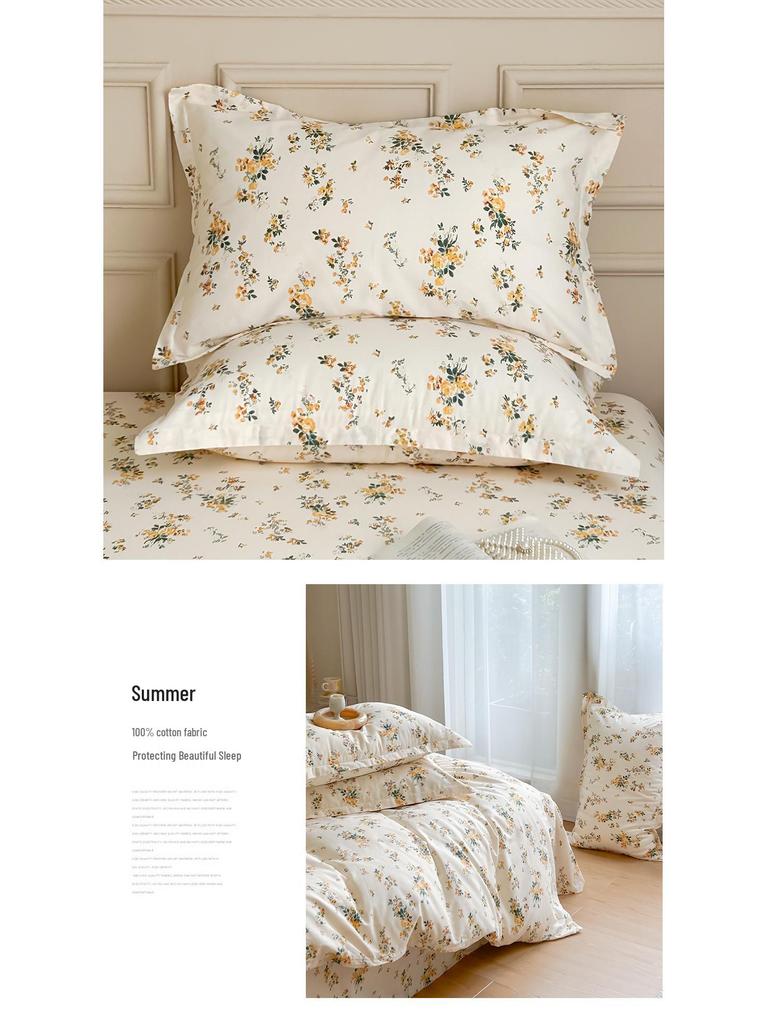 2025 New Style Pure Cotton Pillowcase Set: Simple Twill 48x74 Household Cover (Set of 2)