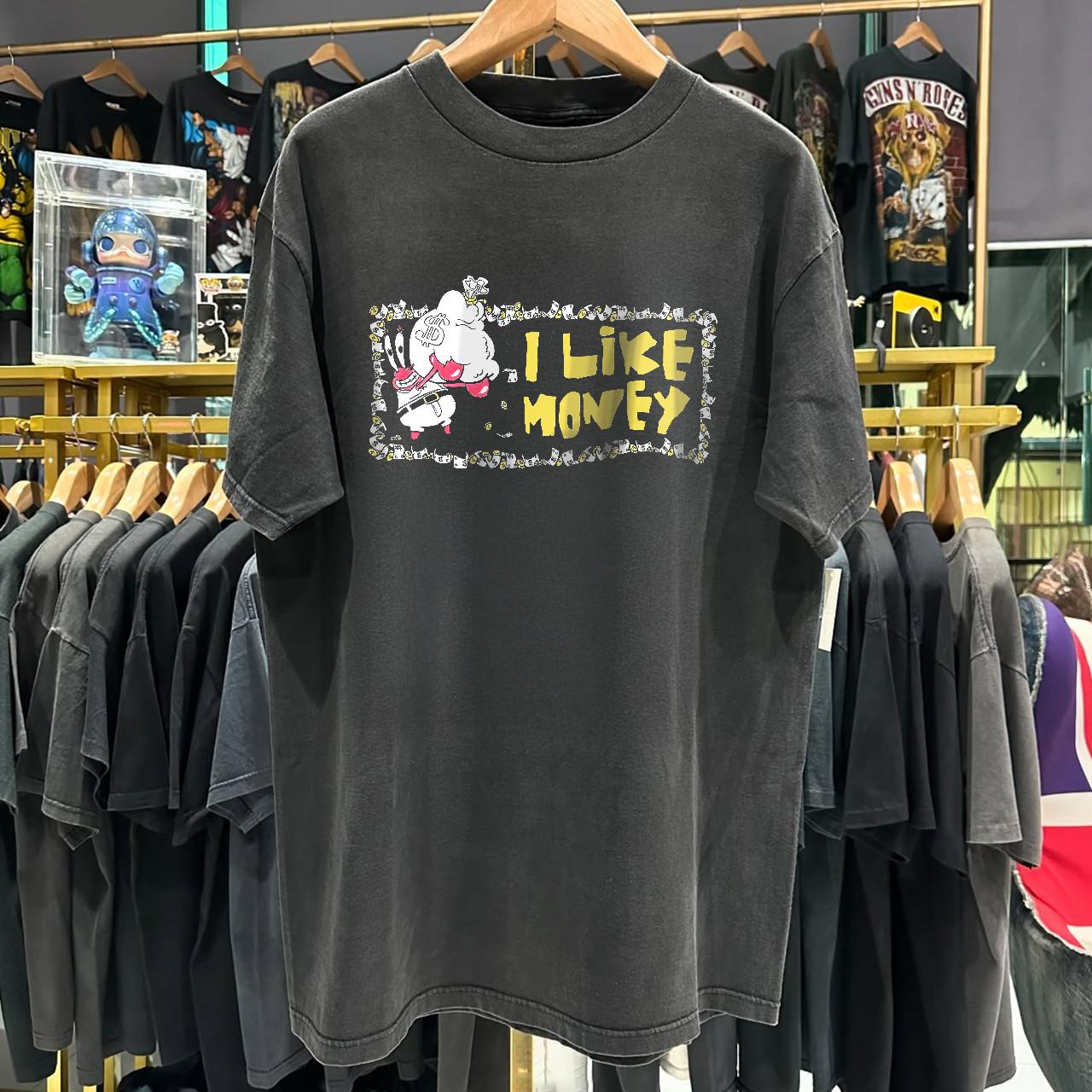 2002 I Like Money Mr. Krabs Rare T-Shirt Black S 2XL