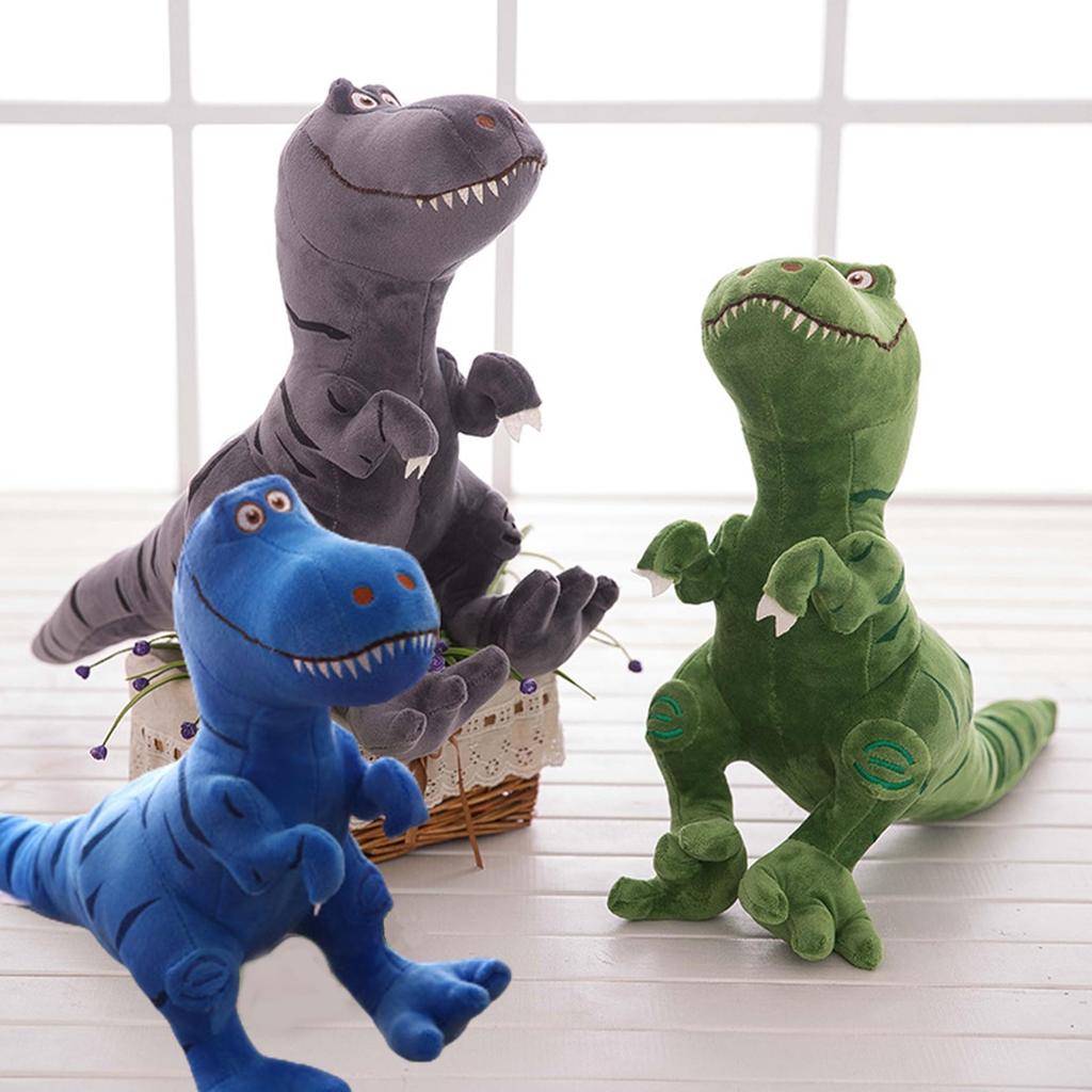 MIMIA Dinosaur Plush Kids Birthday Fluffy Body Pillow Toy, 40cm, Gift, T-Rex, Gift, T-Rex (Green)