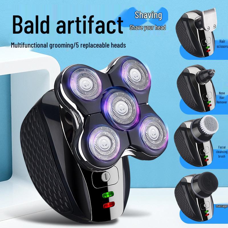 

Перезаряжаемая многофункциональная электробритва: Специальная машинка для стрижки лысых волос и моющаяся бритва LK-5300 Standard