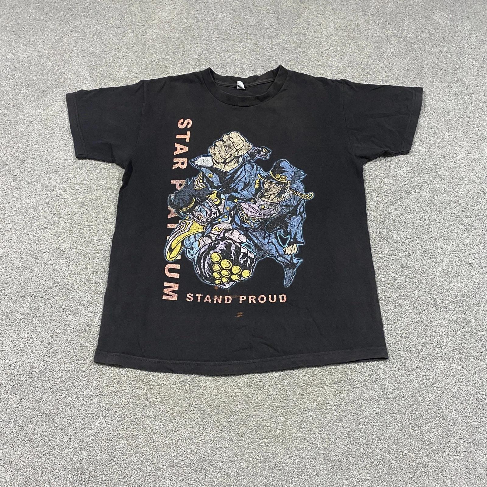

JoJo s Bizarre Adventure Shirt Mens M Black Star Platinum Jotaro Kujo Anime Y2k 4XL