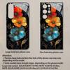 Sakura Color Pattern 2D Phone Case Suitable for Samsung S26 S25 S24 S23 S22 S21 S20 A56 A36 A16 Black Glass Protective Cover