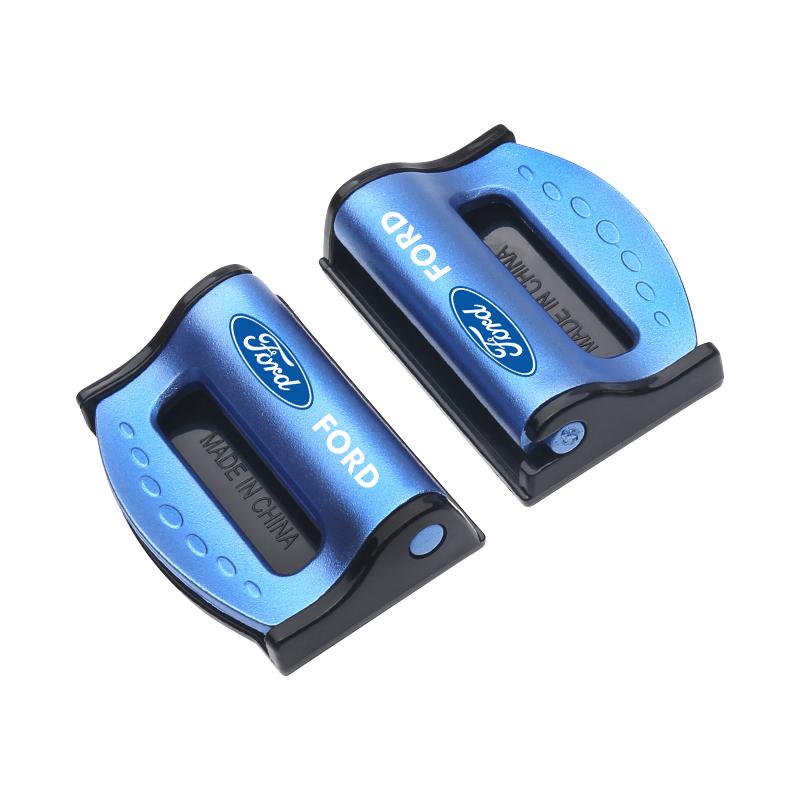 2Pcs Car Safety Seat Belt Buckle Clip Seatbelt Stopper Adjuster Clip For Ford Focus Mondeo Kuga Fiesta MK7 Escort Explorer Edge 2 4 MK2 MK4