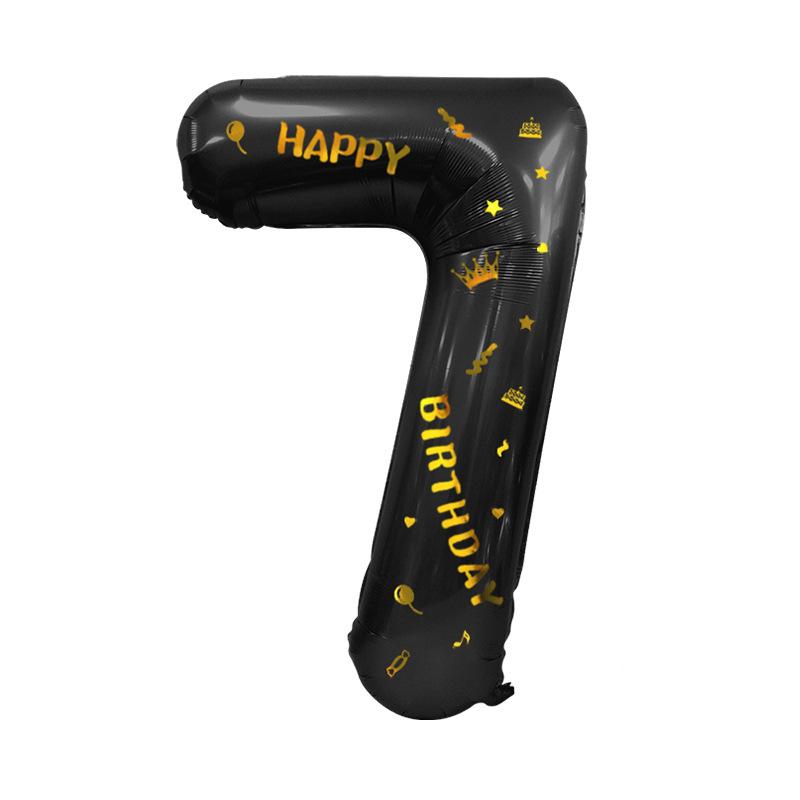1 Stück 40 Zoll Große Schwarze 0-9 Ballonkrone Aluminiumfolienballon Für Geburtstagsfeiern Jubiläen Feiertagsdekoration Geschenke