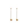 Women's Stainless Steel Geometric Heart Ear Studs: Versatile, Temperate, Sweet Style Ear Chain.