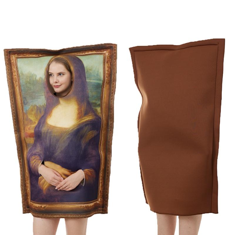 

Halloween Lisa Mona Cosplay Costume Adult Kids Carnival Theme Party Role Play