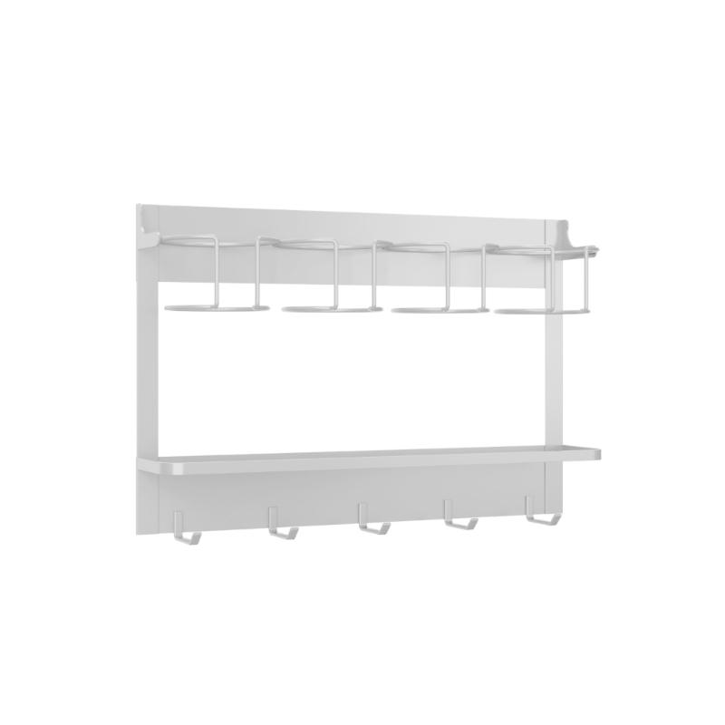 Magnetic Cup Organizer for Kitchen or Living Area Refrigerator Carbon Steel Tumblers Holder Home Storage Solution