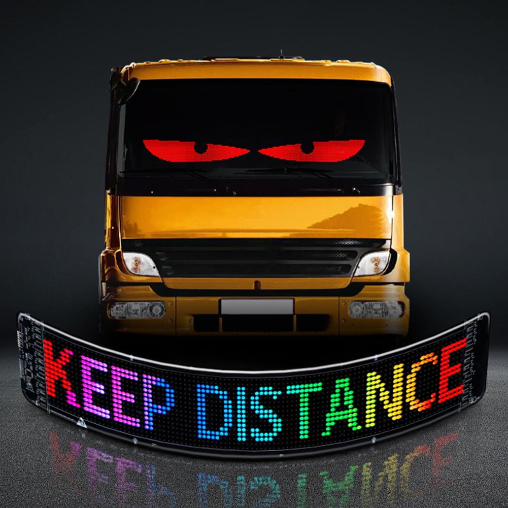 LED Matrix Pixel Panel Night Light DIY Programmable Demon Eyes Flexible LED Panel Remote Control for Car Truck Accessories