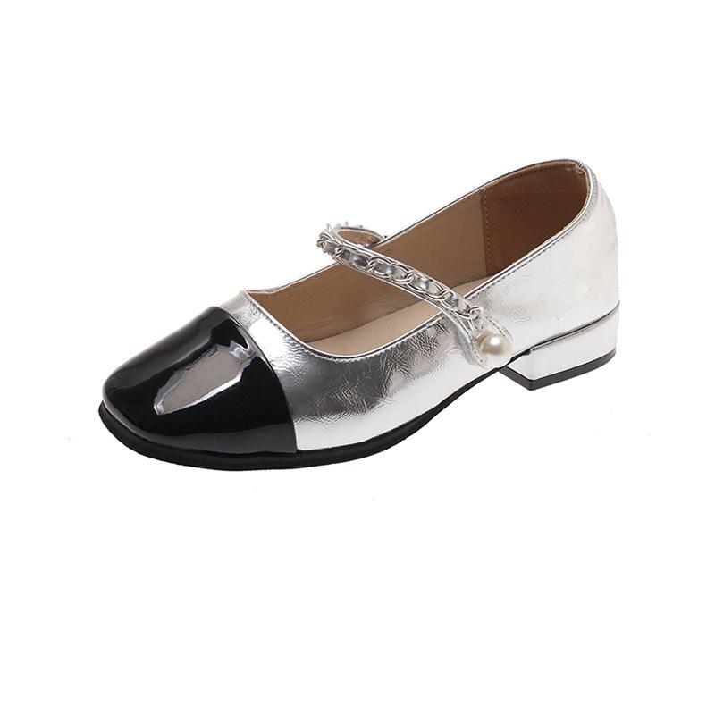 

Mary Jane women s shoes single shoes women s new autumn beautiful skirt small leather shoes 39 срібний