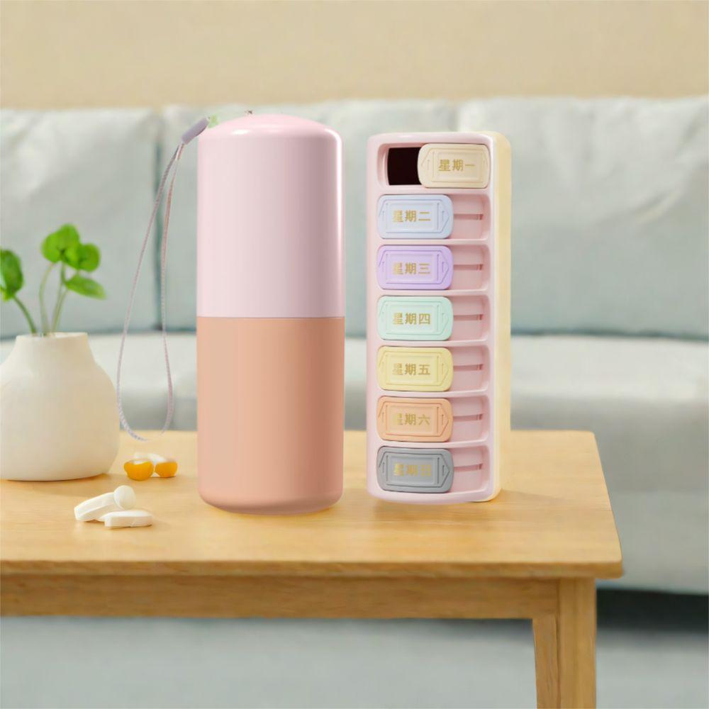Plastic 7 Grids Pill Case Sealed Weekly Pill Box Durable Pills Organizer  for Home