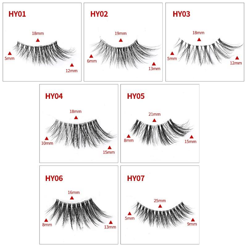 New Middle East cross-border cat eye false eyelashes, eye tail elongated transparent stem eyelashes 10 pairs flat factory