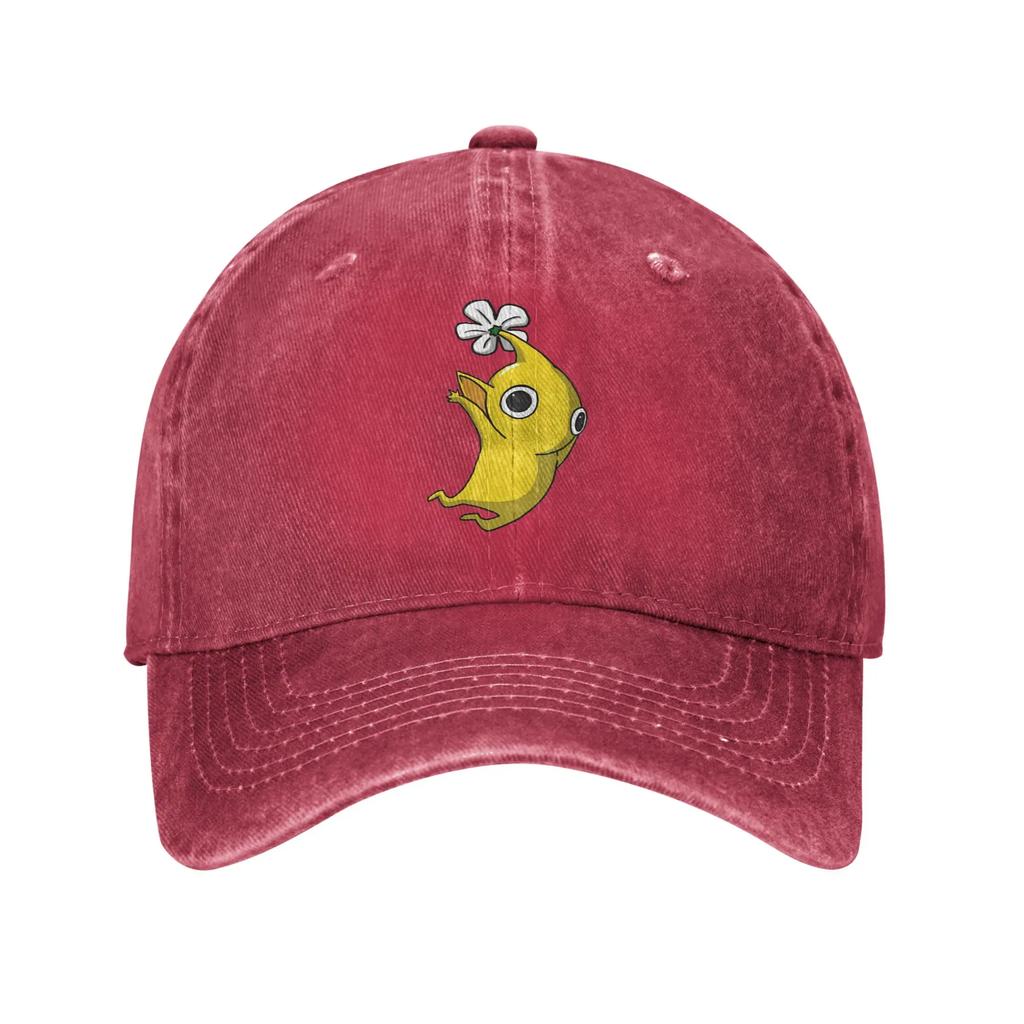 Washed Baseball Cap Cute Pikmins  Summer Hip Hop Hats For Unisex Unisex  Design Print Kpop Rock Sun Baseball Caps