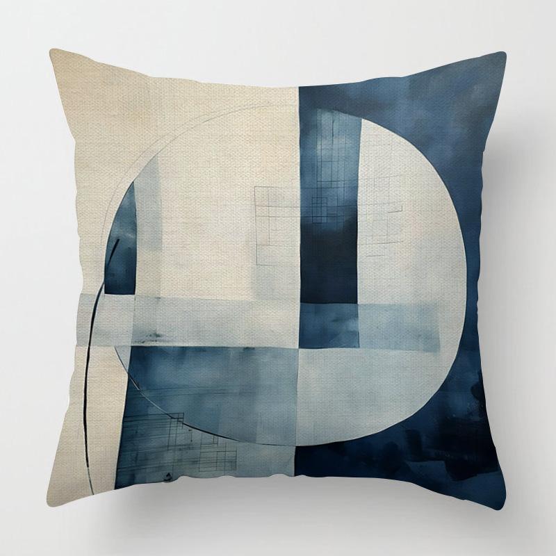 Home Decor Abstract Circles Geometric Pillow Covers Pattern Cushion Cover Suitable For Sofa Bedroom Car Pillow Cover