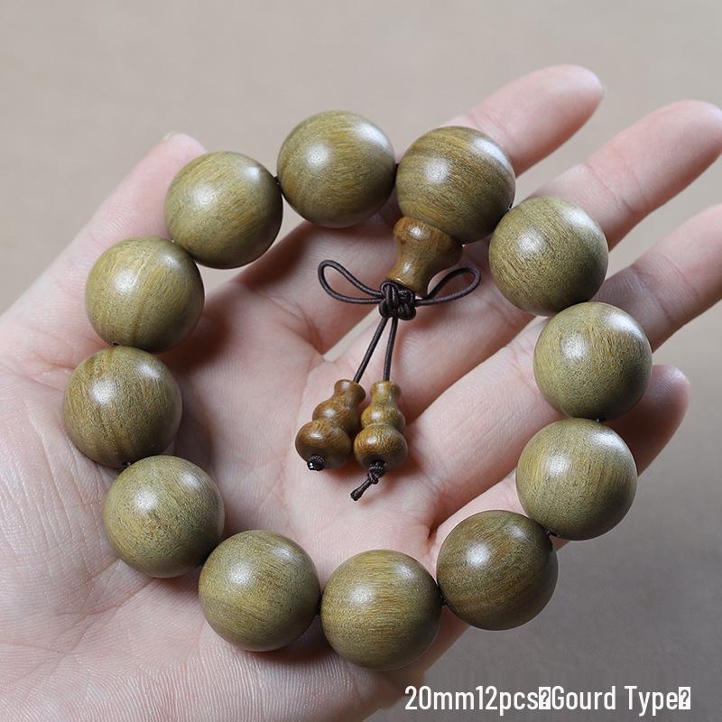 Argentina Green Sandalwood Men's and Women's Bracelet - 108 Beads, Prayer Beads of Yu Sandalwood & Rosewood.